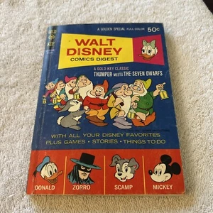 Vintage 1970 Walt Disney Golden Comics Digest Walt Disney Thumper Sette Nani - Foto 1 di 3