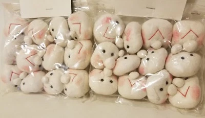 Lot 24 Vtg Happy Hosiery Soft-Sculpture Fibre Craft Mangelsens Doll Heads Faces