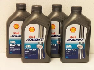 8,98€/l Shell Advance Ultra 4T 15W-50 4 x 1 L vollsynthetisch - Bild 1 von 1