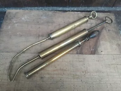 3 pulvérisateurs laiton jardin grenier ancien - Photo 1/2