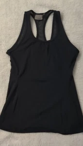 Athleta Mesh Yoga Inversion Tank Top Womens Size XS Black Shirt Nylon 591371 - Picture 1 of 6