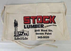 Vintage Stock Lumber Kolbe & Kolbe Windows Lumber Yard 3 Pocket Canvas Apron NEW - Picture 1 of 4