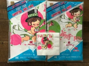 De colección Nochevieja Fiesta Suministros Decoración Papel Mantel Servilletas Lote Retro ¡NUEVO EN PAQUETE! - Imagen 1 de 1
