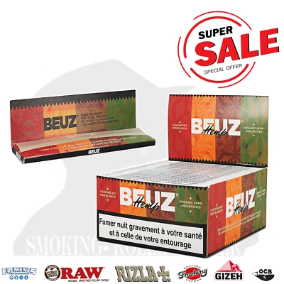 Cartine Beuz Hemp Lunghe King Size Slim Canapa Non Sbiancata Da 50 Libretti - Imagen 1 de 3