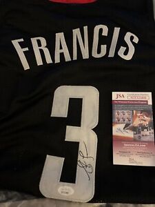 Houston Rockets Steve Francis Autographed Custom Black Jersey JSA Cert