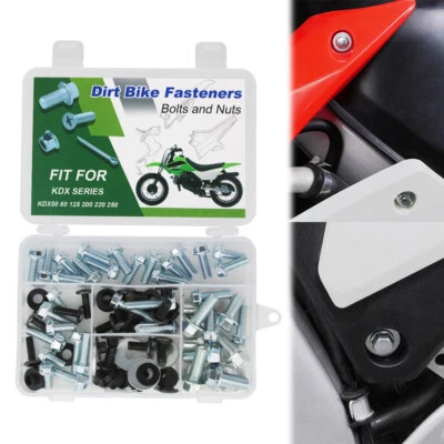 Pernos de carrocería de plástico aptos para Kawasaki KDX50 2003-2006 KDX80 1979-2000 Foto 1 de 4