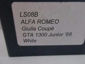 LOOKSMART 1/43 ALFA ROMEO GIULIA COUPE' GTA 1300 JUNIOR 1968 BUILT MODEL LS08B - Bild 1 von 7
