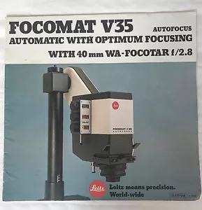 Ampliador de enfoque automático Leitz Focomat V35, folleto de producto de 8 x 8 en 15 páginas - Imagen 1 de 1