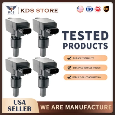 Set of 4 New Quality Ignition Coil For 2004-2008 Mazda RX-8 1.3L UF501 - Image 1 of 4