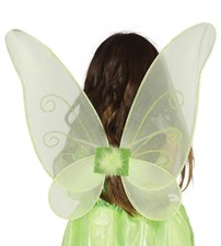 Ali farfalla verdi con glitter 46 cm