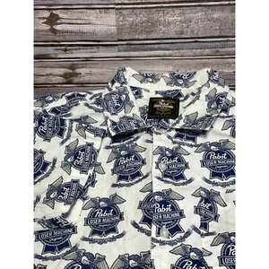 Pabst Blue Ribbon Loser Machine Short Sleeve Button Size Small See Pics for Size - Picture 1 of 6