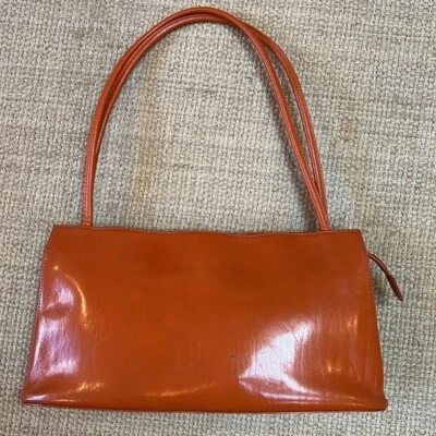 Bolso de hombro Hobo International charol naranja Y2K Foto 1 de 4