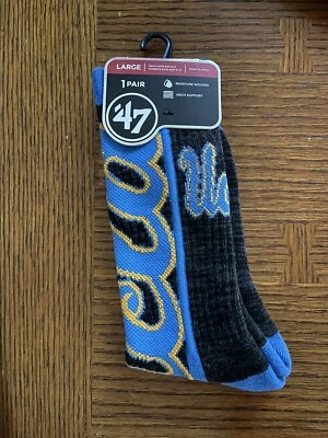 NUEVO CON ETIQUETAS NCAA 47 Marca UCLA Fútbol Baloncesto Crew Calcetines Talla Grande Foto 1 de 4