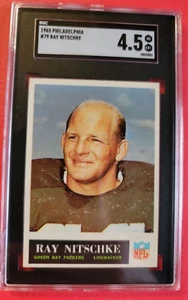 RAY NITSCHKE 1965 PHILADELPHA CARD GRADED SGC 4.5 VG EXCELLENT GREEN BAY PACKERS - Picture 1 of 2