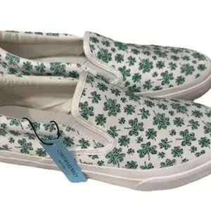Scarpe Cynthia Rowley donna 8,5 St. Patricks Day trifoglio slip on - Foto 1 di 5