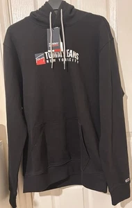 Tommy Jeans Hoody Athletics New York Hoodie Große 44" Brustumfang Schwarz Neu Mit Etikett - Bild 1 von 8