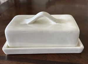 Pottery Barn Studio Cream Collection Covered Butter Dish Barbara Eigen - Picture 1 of 9
