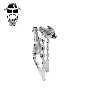 Original Lowrider 12" Straight 1" Chrome Suspension Retro FULL Flat Twisted Fork - Picture 1 of 2