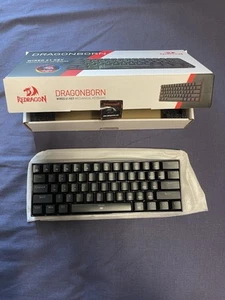 Redragon K630 Dragonborn 60% Wired RGB Gaming Keyboard, 61 Keys, Black - Picture 1 of 2