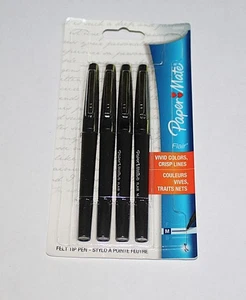 Paquete de 4 puntas de fieltro Paper Mate Flair punto medio negro 8434452 - Imagen 1 de 1