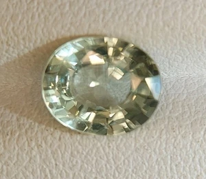 Certified white Sapphire gemstone - faceted natural corundum 2.01 CTS - Picture 1 of 11