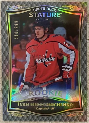 Ivan Miroshnichenko 2023-24 Upper Deck Stature Rookie #33 /999 (RC) Washington - Image 1 of 2