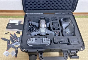DJI FPV Combo w/ Goggles Controller 4 Batteries Spare Props Modded Case Set - Picture 1 of 12