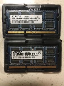 Elpida 2x2GB SO-DIMM DDR3 1333 (PC3 10600) Memory (EBJ21UE8BDS0DJF)