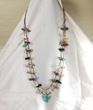 Native American jewelry Zuni Navajo Fetish vintage Necklace pendants Eagle stone