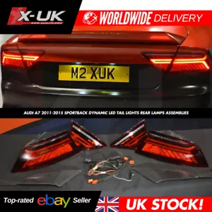 Luces traseras LED dinámicas Audi A7 2011-2015 Sportback conjuntos de luces traseras - Imagen 1 de 12
