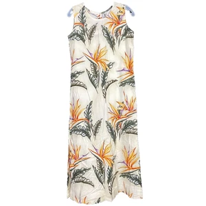 Paradise Found Women's Vtg Hawaiian Dress Rayon size Small Birds of Paradise - Picture 1 of 9