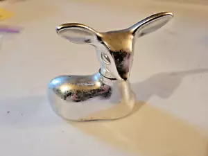 Vintage Avon Silver Fawn Perfume Bottle Charisma Cologne Deer - Picture 1 of 3