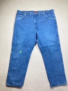 Wrangler Jeans Men's 44x30* Blue Relaxed Straight Cowboy Ranch Western Rodeo - Picture 1 of 17