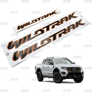 Fits Ford Ranger Wildtrak 4x2 4x4 2021 22 Set Orange Side Rear Sticker Decal - Picture 1 of 10