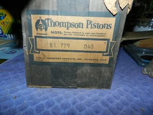 Thompson Piston Set 1937-1942 Ford Flathead V8 3-Ring Domed L779F +.040 Qnty 5 - Picture 1 of 12