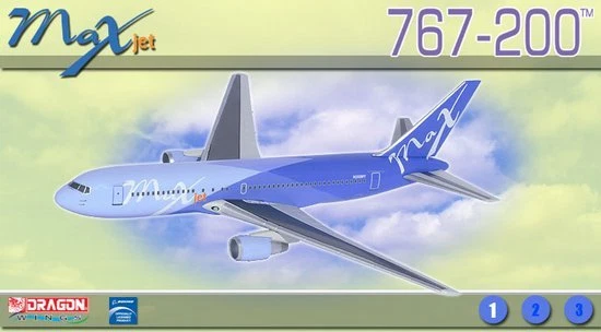 Dragon #55974 1/400 Maxjet Airways B767-200ER ~ N250MY  - Image 1 of 1