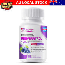 Resveratrol Capsules - Natural Antioxidant, Anti Aging, Anti Inflammatory 1200mg
