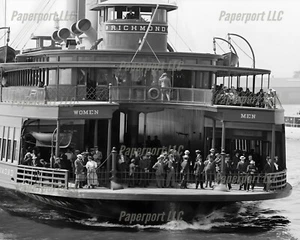 Foto 8x10 del ferry municipal de Manhattan de Nueva York de 1920 - Imagen 1 de 1