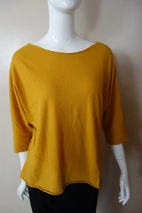BLACK CRANE LIGHTWEIGHT COTTON MUSTARD SQUARE TOP SIZE XS, NWOT NWC-10 - Picture 1 of 5