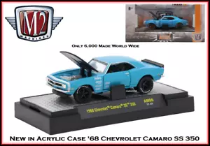New M2 1/64 Diecast Car '68 Chevrolet Camaro SS 350 in a Acrylic Display Case - Picture 1 of 7