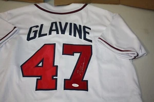 ATLANTA BRAVES TOM GLAVINE #47 SIGNED AUTOGRAPHED Braves White JERSEY JSA HOF - Picture 1 of 3