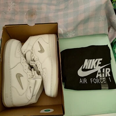 Nike Air Force 1 Mid '07 "Jewel" Summit White (DZ2672-101) Men's Size 13 w/shirt - Image 1 of 4