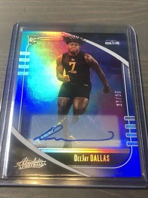 2020 Panini Absolute DEEJAY DALLAS RC Blue Autograph/35 SEATTLE SEAHAWKS - Image 1 of 3