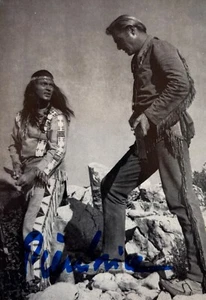 Pierre Brice - Winnetou - Autogramm original alte Postkarte - 60er Jahre - Bild 1 von 1