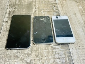 Apple iPhone 6 A1549 Space Gray & (2) A1387 4S Smartphones UNTESTED FOR PARTS