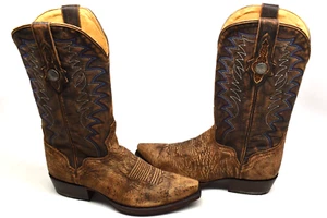 El Dorado ED1148 Hecha a Mano BRANDY HOMBRO Bota Occidental CUERO HOMBRE 10 EW - Imagen 1 de 11