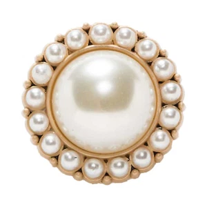 5pcs Enamel Pearl Retro Metal Shank Button Sewing Coat Jacket Crafts Gift Decor - Picture 1 of 19