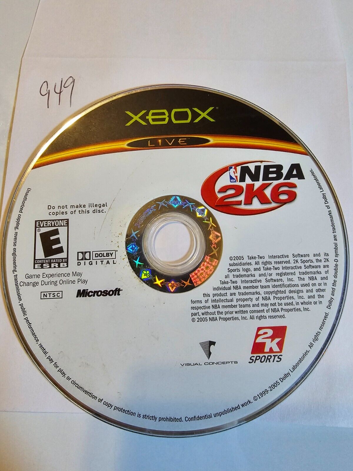 NBA 2K6 (Microsoft Xbox, 2005)