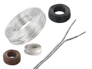 PIATTINA COSTA STRETTA BIANCA ARGENTO MARRONE NERA LAMPADARI LUMI 2x0.50 mm² - Foto 1 di 1