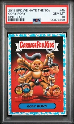 2019 Topps Garbage Pail Kids Gory Rory 4b Blue  #’d 17/99 We Hate The 90s PSA 10 - Image 1 of 2